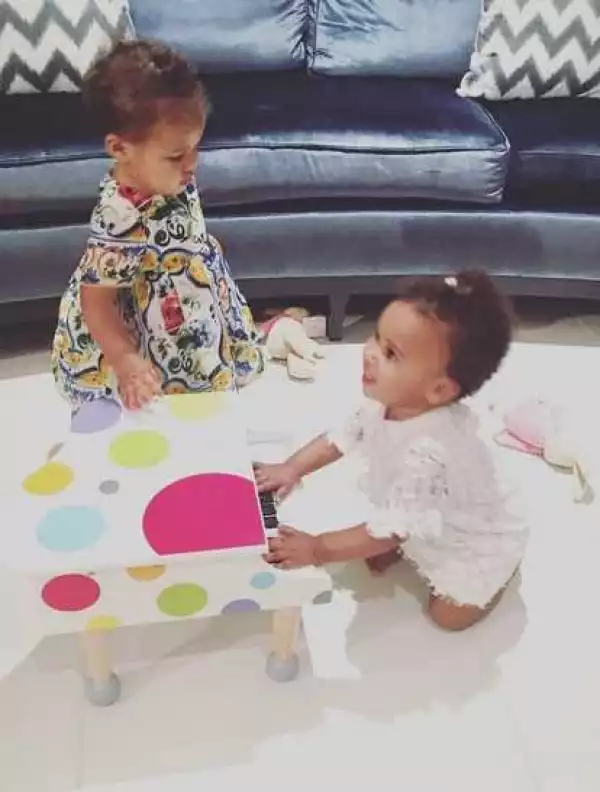 Checkout The Cute Photos Of Mikel Obi, Babymama And Their Daughters 